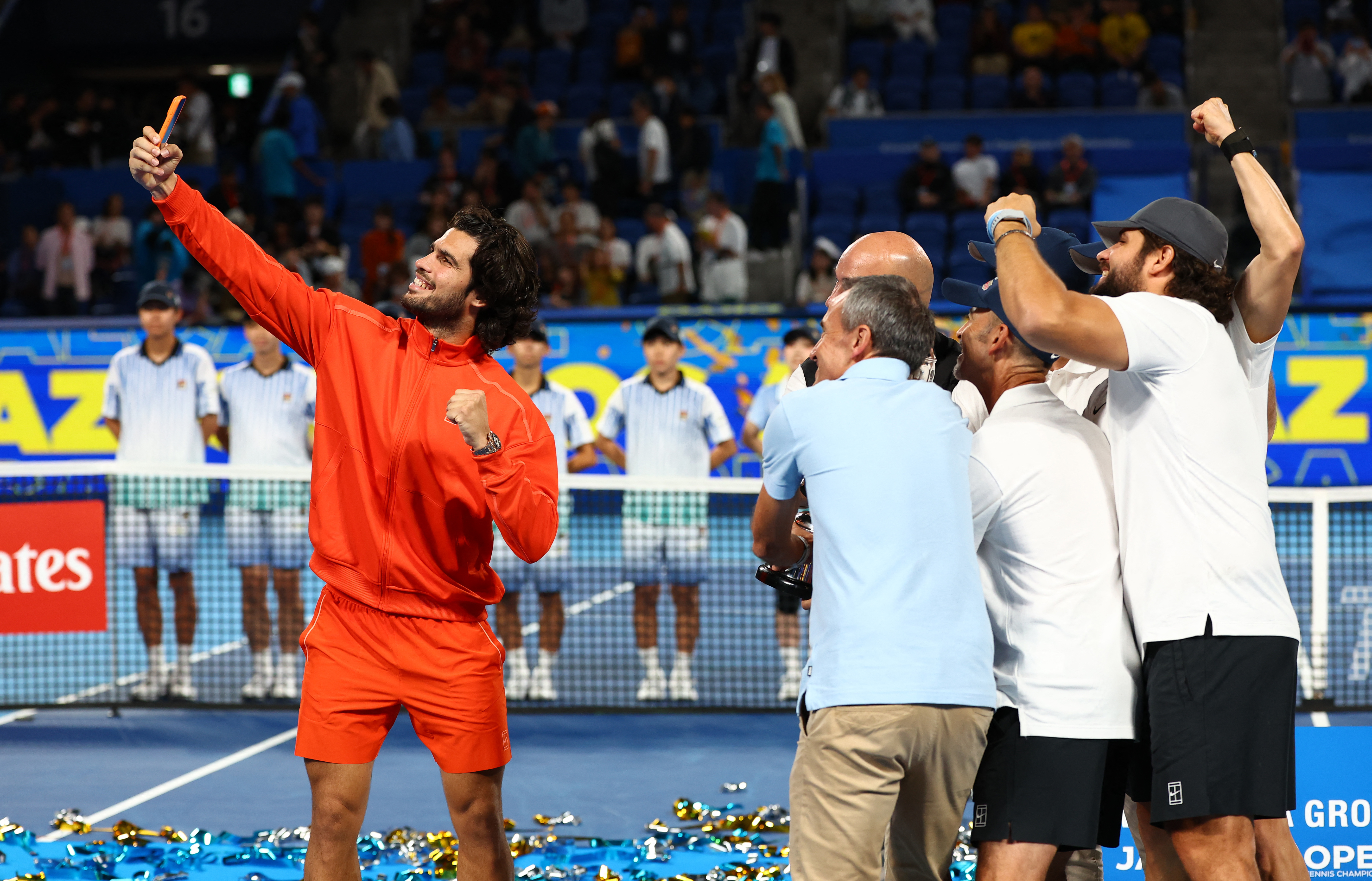 cover Alcaraz finds best form to sink Lehecka and retain Japan Open crown