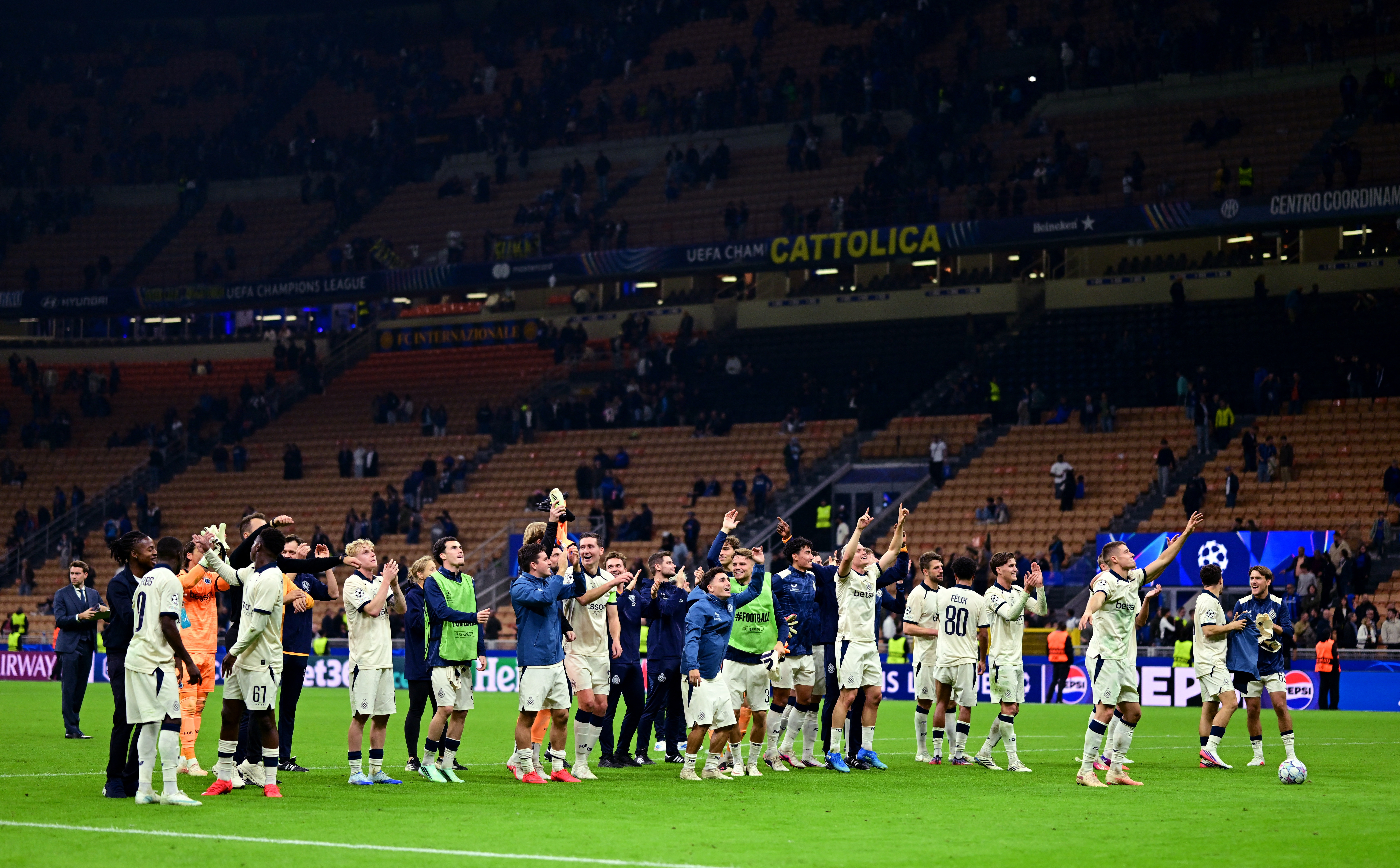 image Tresoldi treble stuns Inter, Bayern held as Barcelona rally