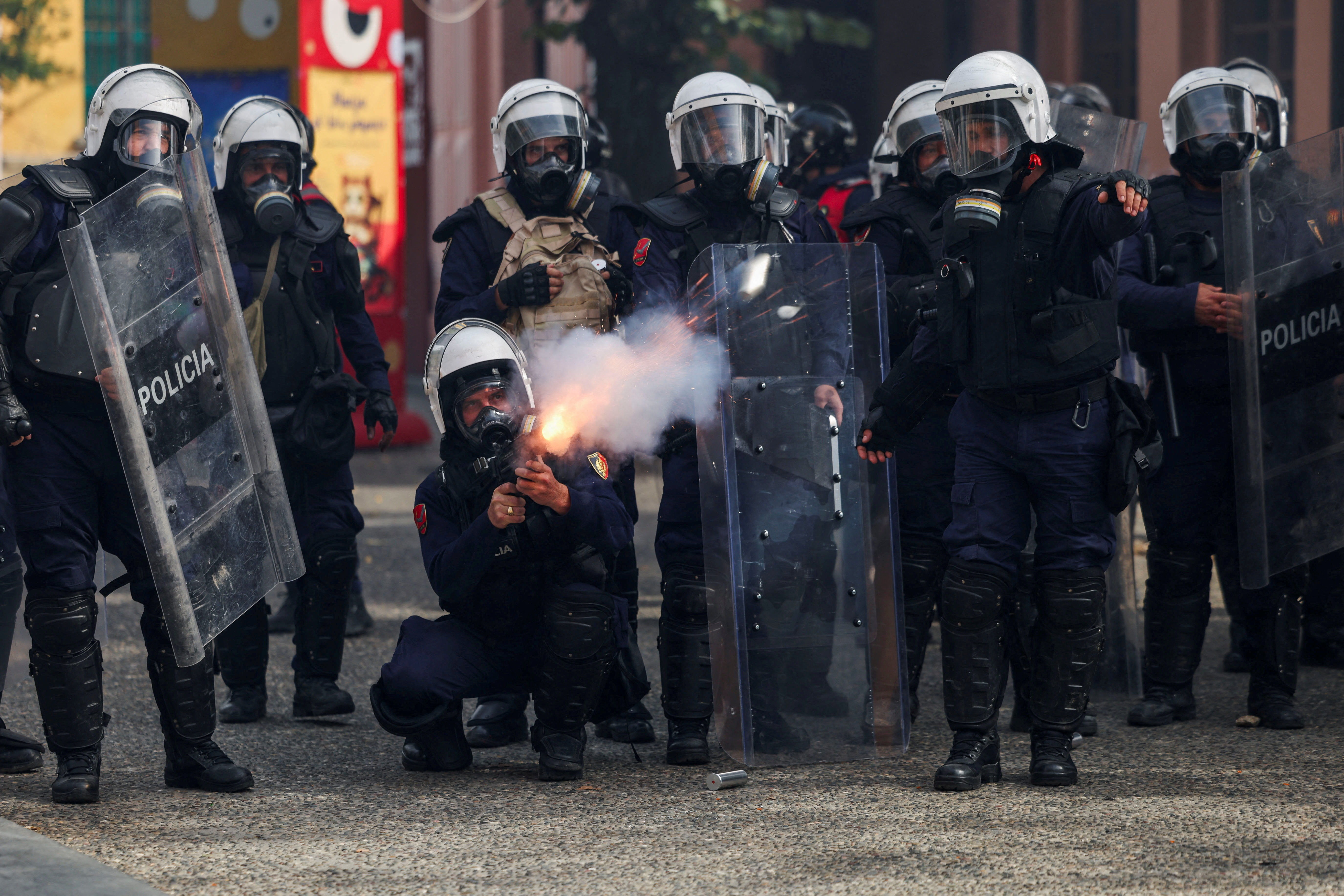 cover Albania&#8217;s leader defies calls to resign as student protesters rampage in capital