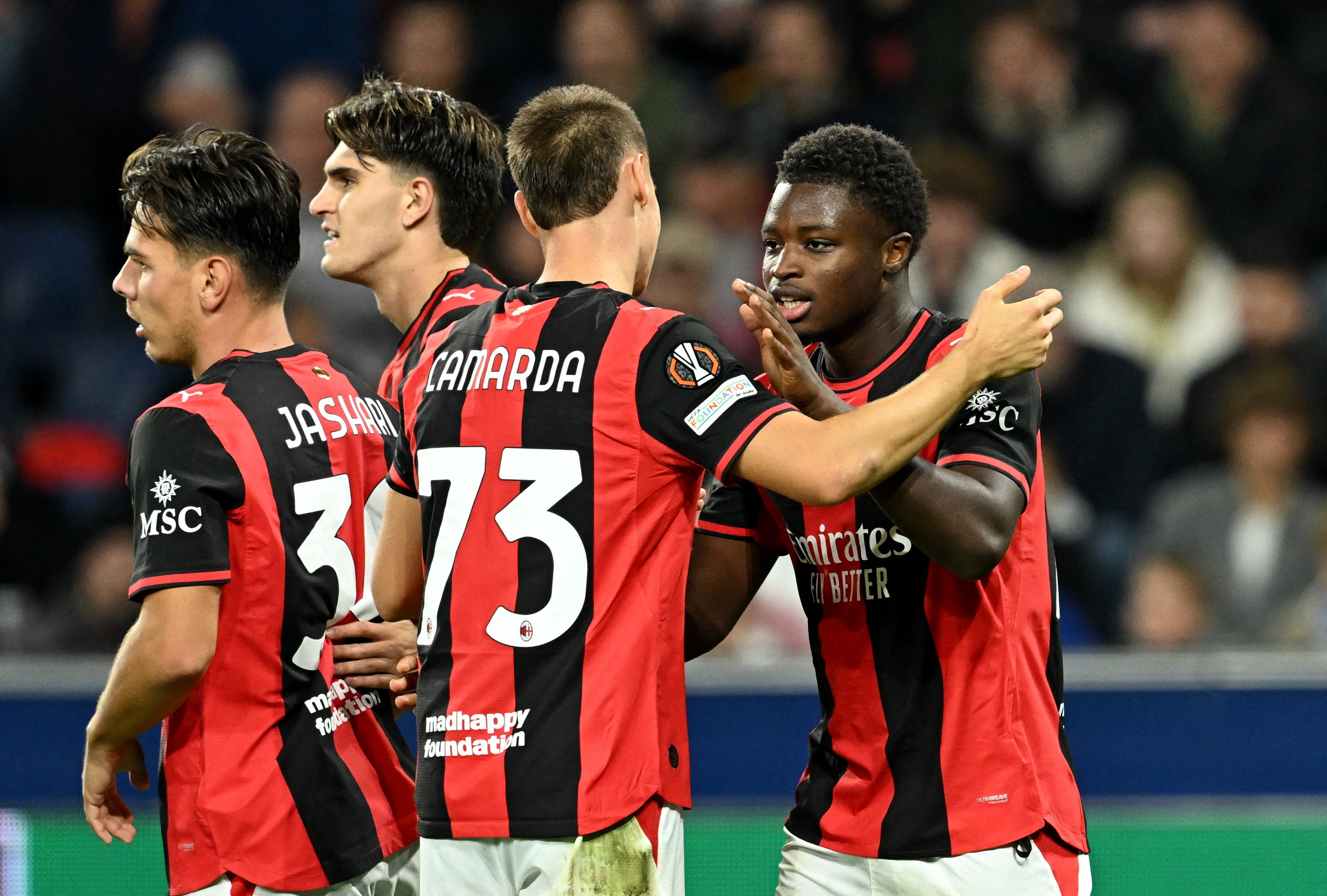 cover Sensational Cisse powers Milan to victory as Leverkusen thump Poznan