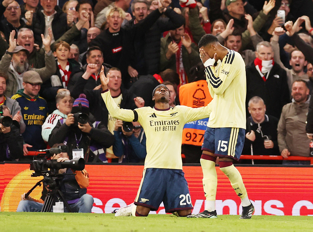 cover Arsenal edge Forest with late goal