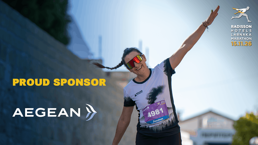 cover Platinum Sponsor AEGEAN to spread its wings at Radisson Hotels Larnaca Marathon