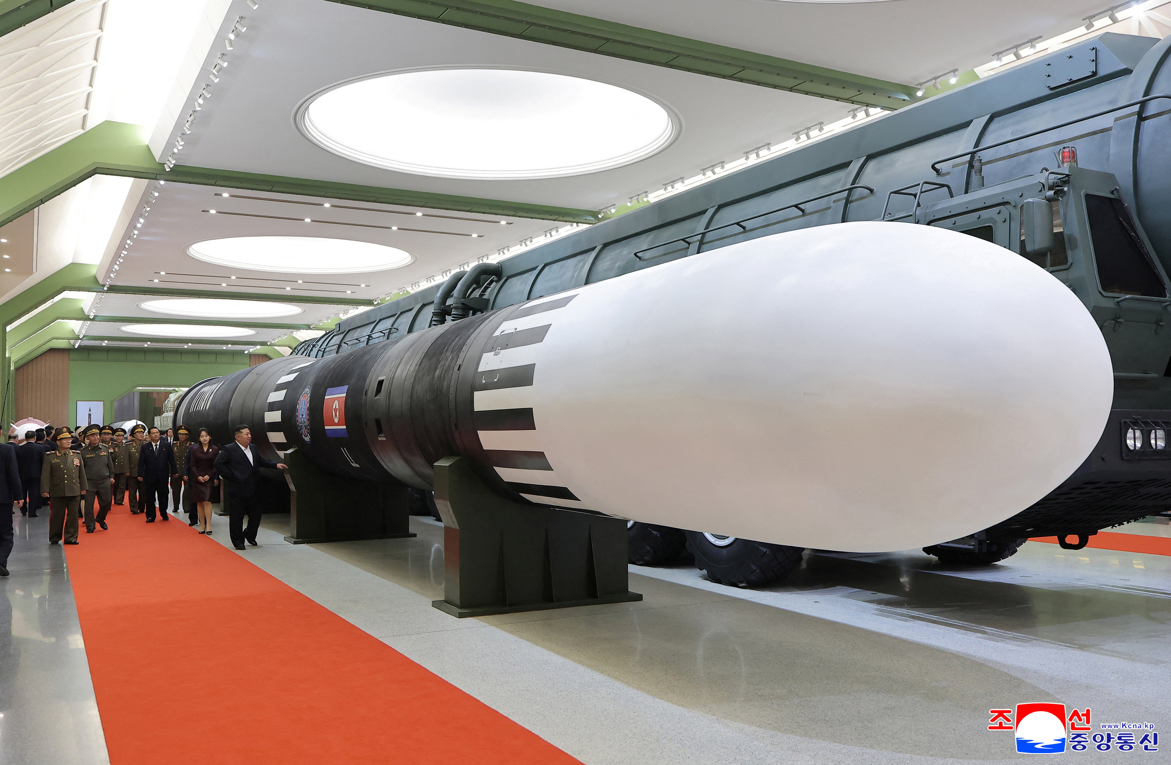 cover North Korea&#8217;s Kim showcases missile capable of reaching US as Trump signals possible meeting