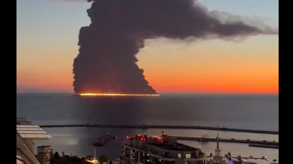 cover Cyprus-linked tanker ablaze off Sochi after Black Sea drone attack 