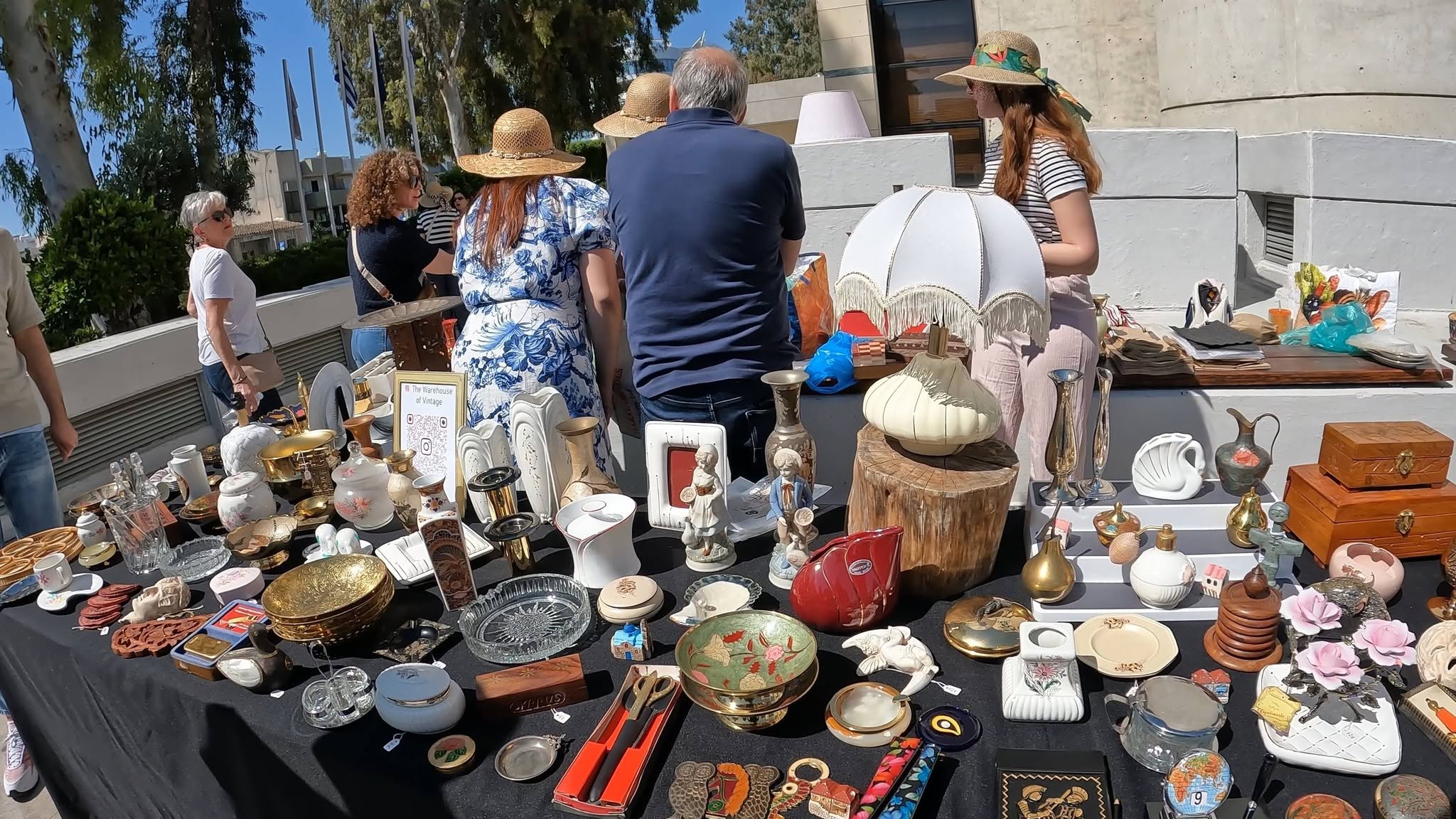 image Saturday market with vintage décor, vinyl records, collectibles…