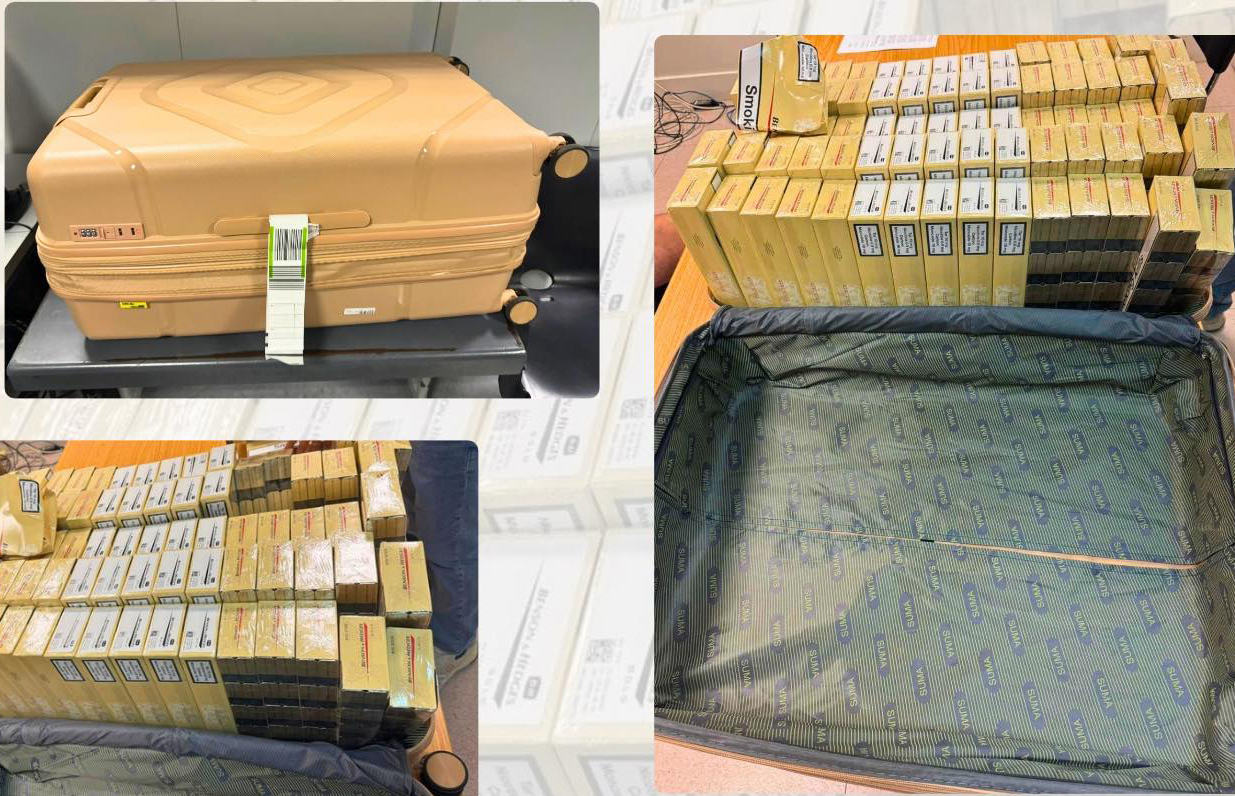 cover Cigarettes seized at Paphos airport